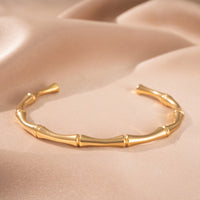 Pulsera Rígida Bambú | Oro