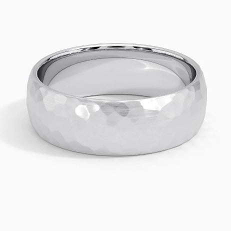 Anillo Texturizado Elric | Oro Blanco
