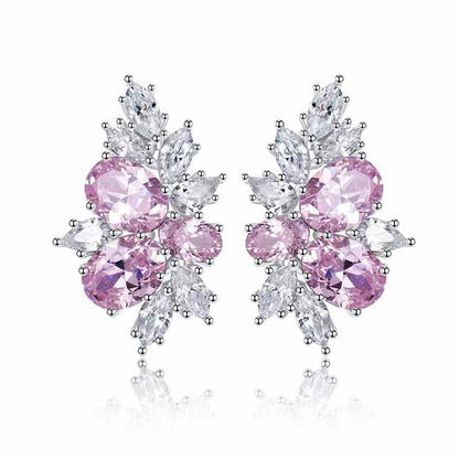 Lyra Blushbloom Aretes | Oro Blanco