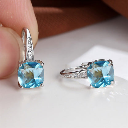 Aretes de Argolla con Piedra Mística | Oro