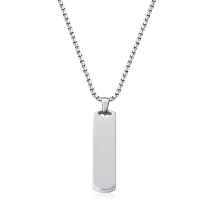 Collar Placa Core | Oro Blanco