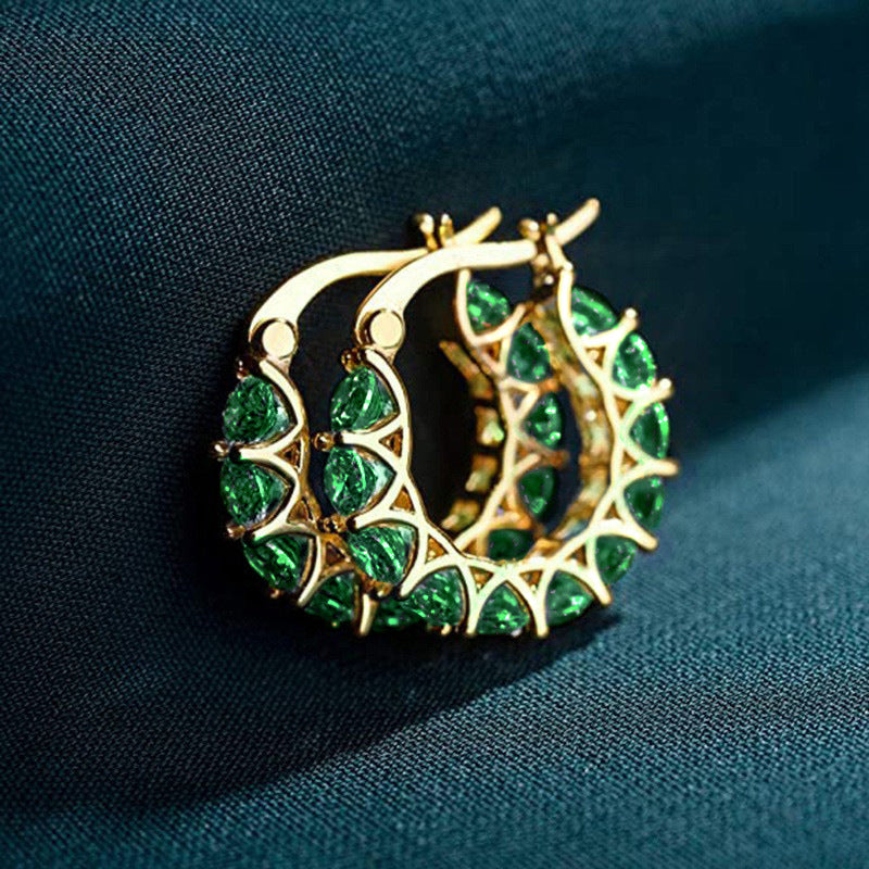 Elena Marlowe Aretes de Argolla | Oro Blanco