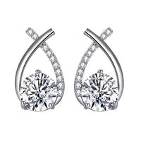 Arielle Aretes | Oro Blanco