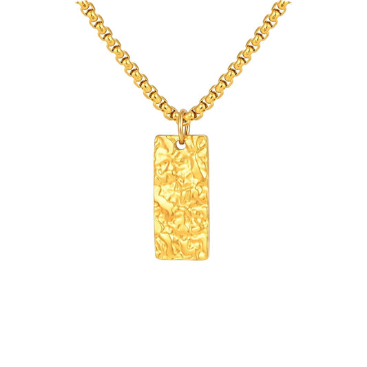 Collar Barra Martillada Ziven | Oro