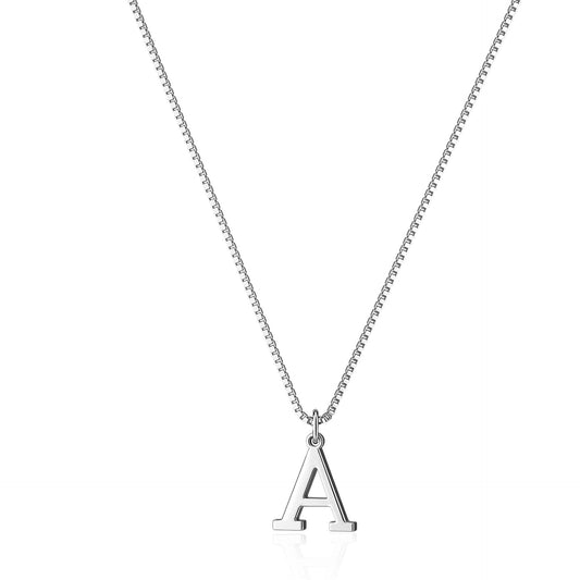 Collar con Inicial Love Letter | Oro Blanco