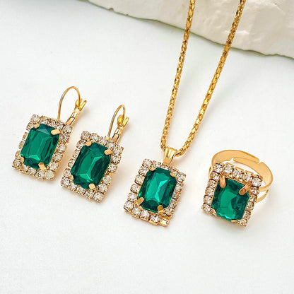 Sylvara Greenveil Set de Joyería | Oro Blanco