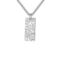 Collar Barra Martillada Ziven | Oro Blanco