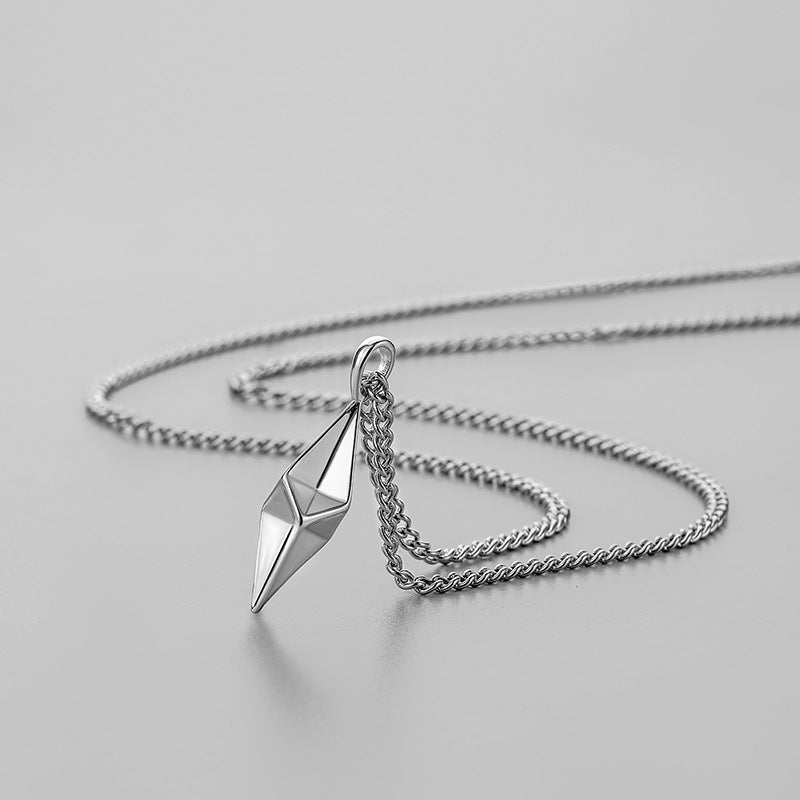 Collar con Colgante Vector | Oro Blanco