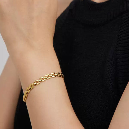 Pulsera de Cadena con Reloj | Oro