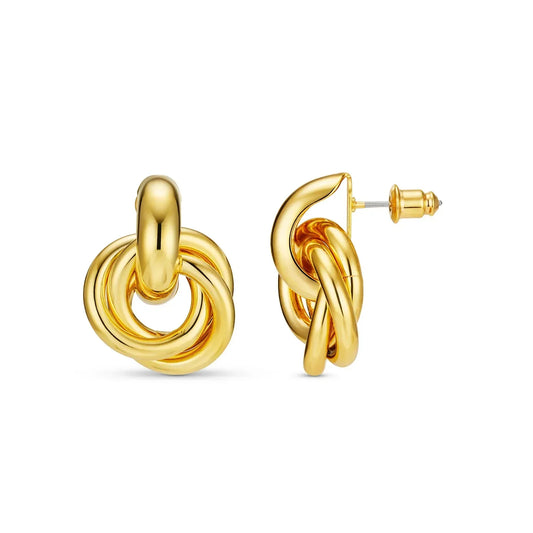 Aretes Entrelazados Statement | Oro