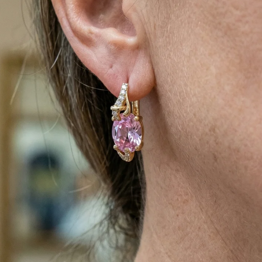 Aretes Colgantes Rose Dawn | Oro