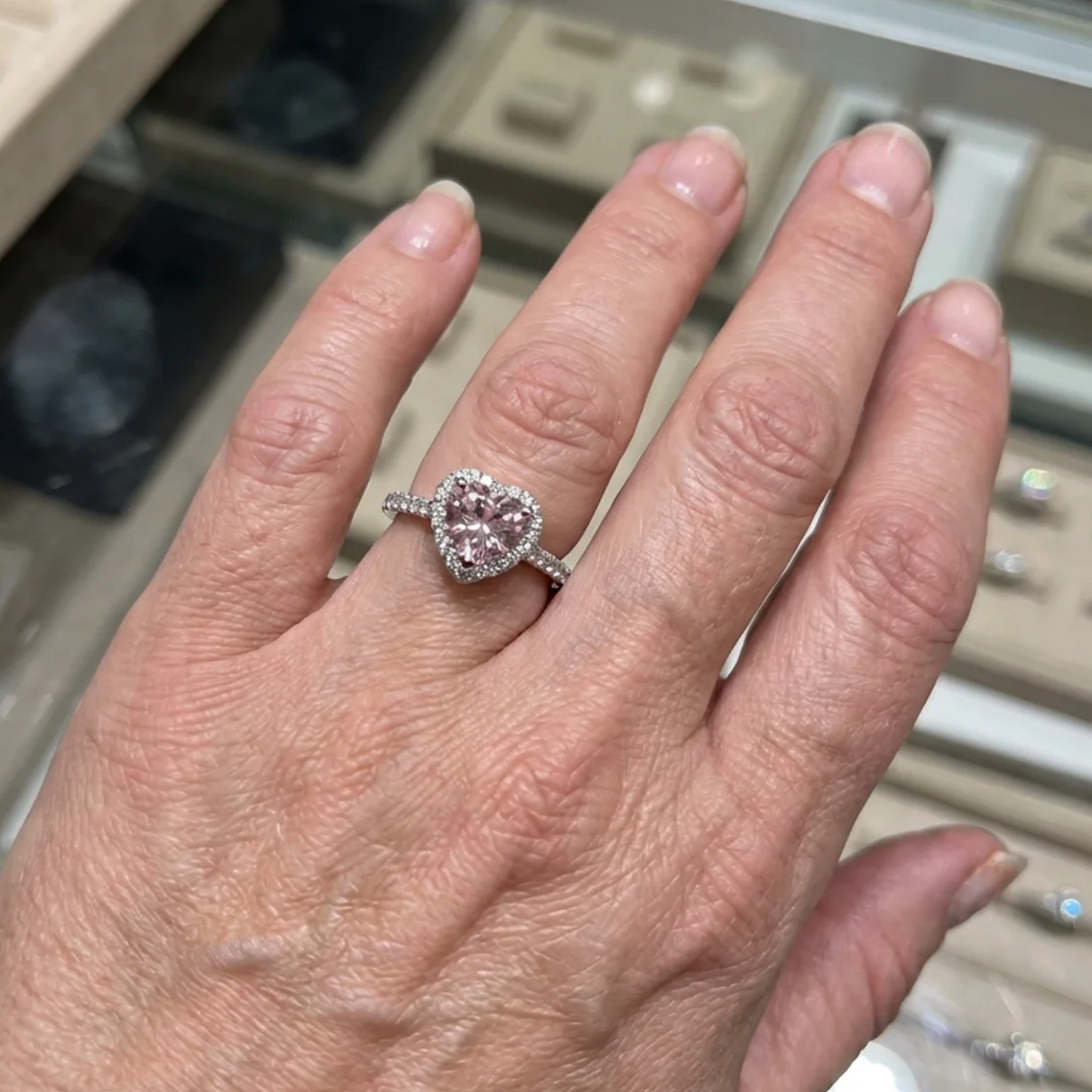 Anillo Rosekiss Corazón | Oro Blanco