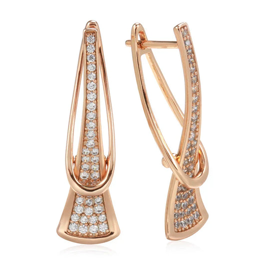 Aretes de Cristal Capas Radiantes | Oro