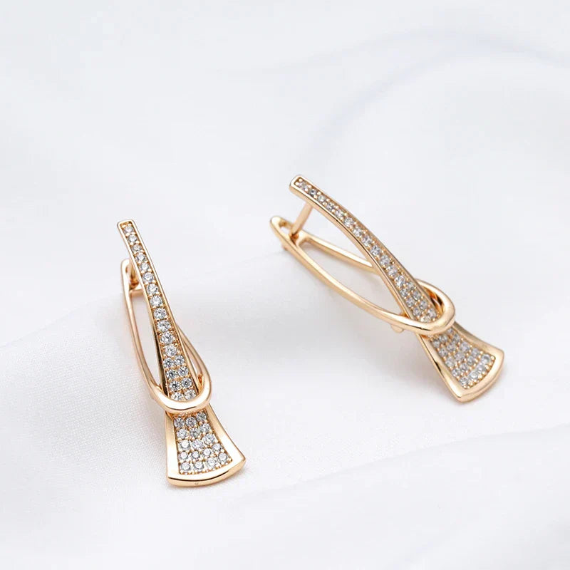 Aretes de Cristal Capas Radiantes | Oro