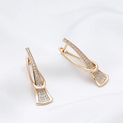 Aretes de Cristal Capas Radiantes | Oro