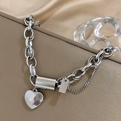 Pulsera Gruesa de Corazón | Oro