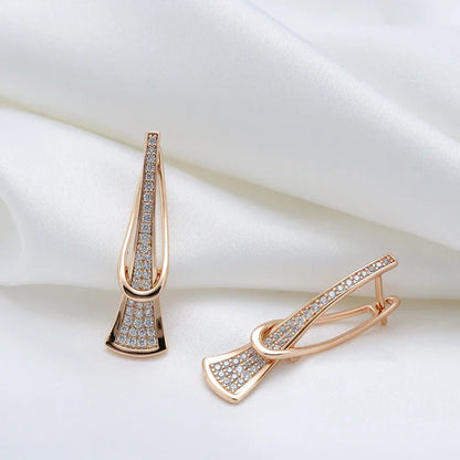 Aretes de Cristal Capas Radiantes | Oro