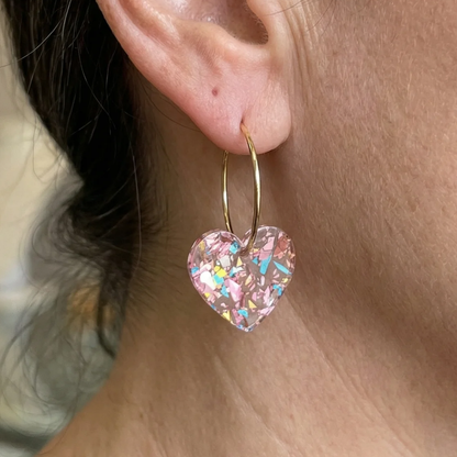 Aretes Colgantes Sugarplum Corazón | Oro