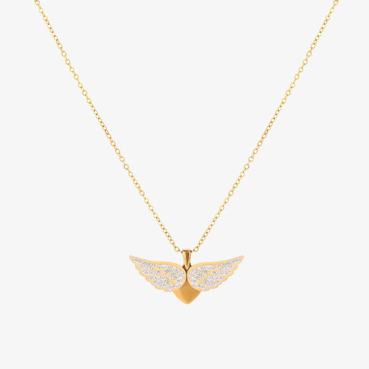 Collar de Alas de Ángel al Vuelo | Oro