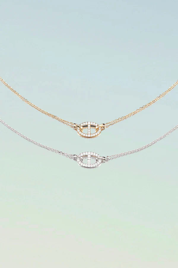 Isla Marina Collar | Oro Blanco
