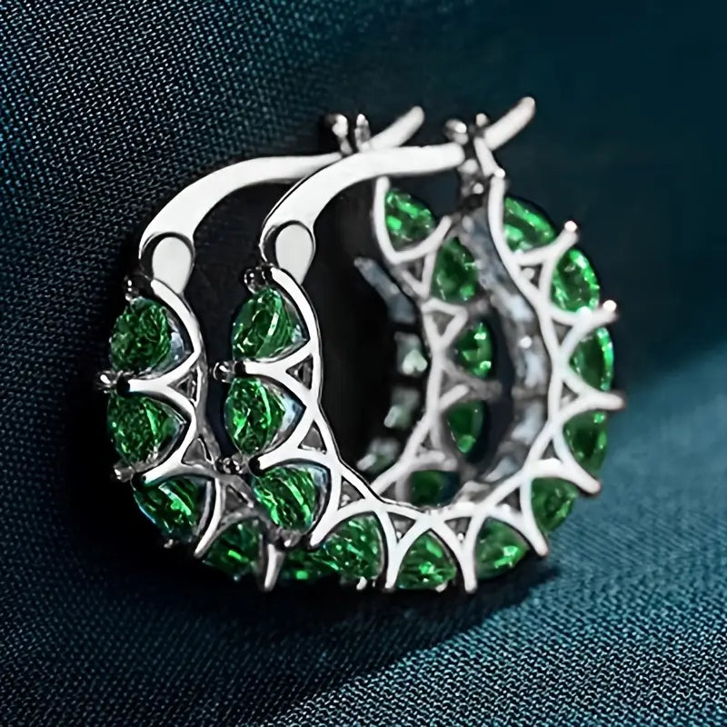 Elena Marlowe Aretes de Argolla | Oro Blanco