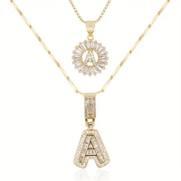 Set de Collar con Inicial Pavé | Oro
