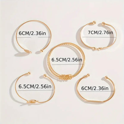 Set de Pulseras Elegancia Anudada | Oro