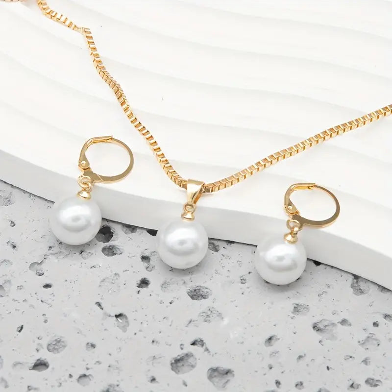 Golden Grace Set de Joyería con Perlas | Oro