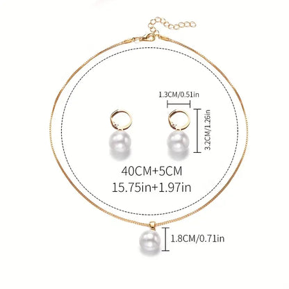 Golden Grace Set de Joyería con Perlas | Oro
