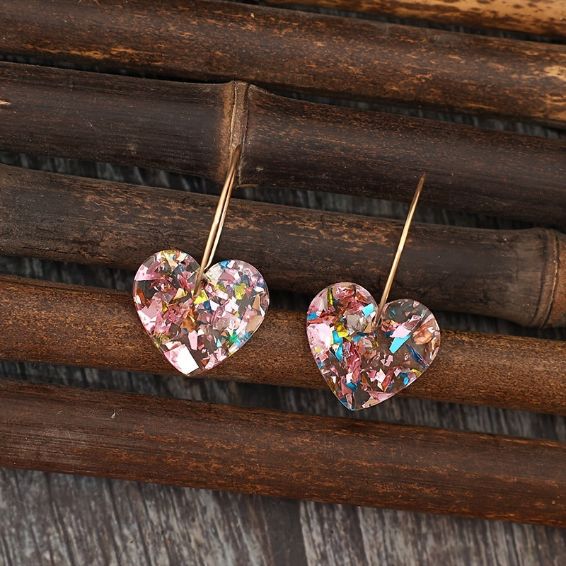 Aretes Colgantes Sugarplum Corazón | Oro