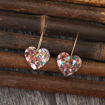 Aretes Colgantes Sugarplum Corazón | Oro