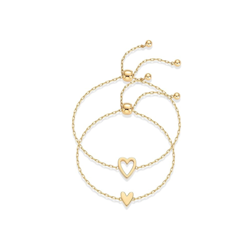 Pulseras de Corazón Radiante | Oro