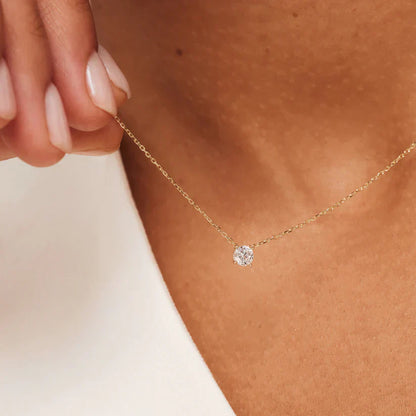 Cléa Collar con Piedra de Moissanita | Oro