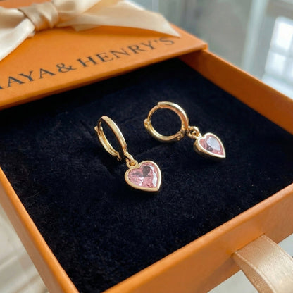 Aretes Colgantes Cupid con Dije | Oro