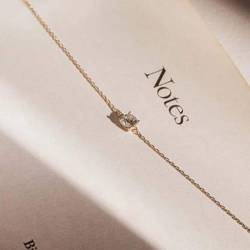 Cléa Pulsera con Piedra | Oro Blanco