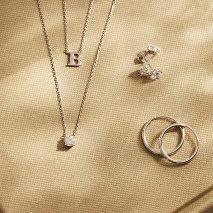 Cléa Collar con Piedra | Oro Blanco