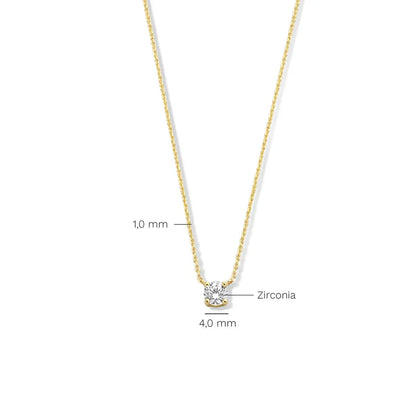 Cléa Collar con Piedra de Moissanita | Oro