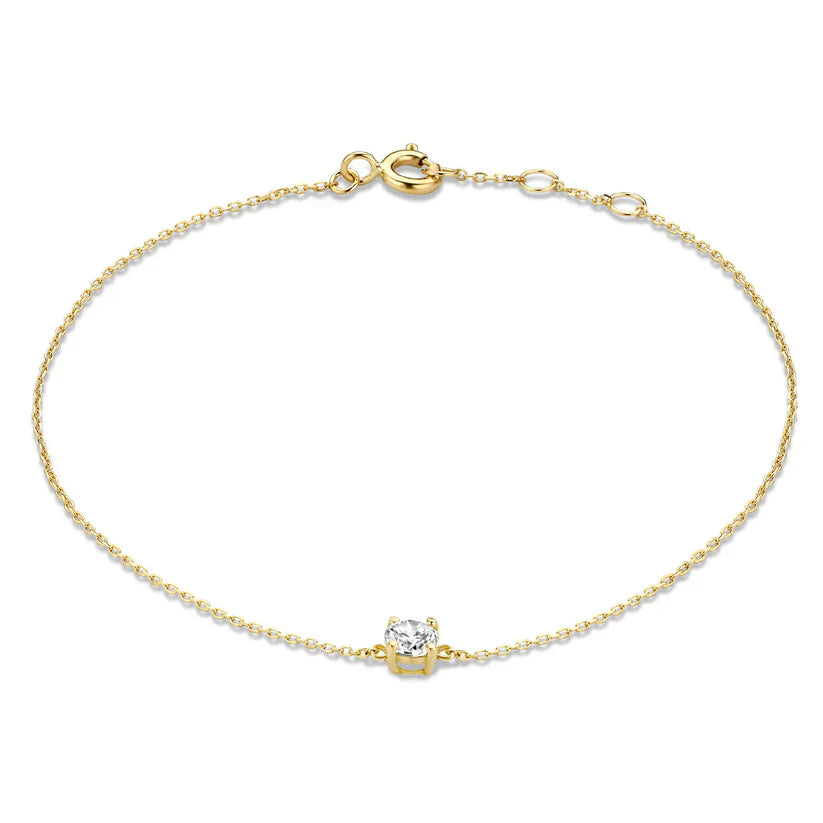 Cléa Pulsera con Piedra de Moissanita | Oro