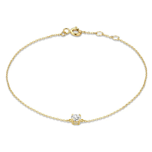 Cléa Pulsera con Piedra de Moissanita | Oro