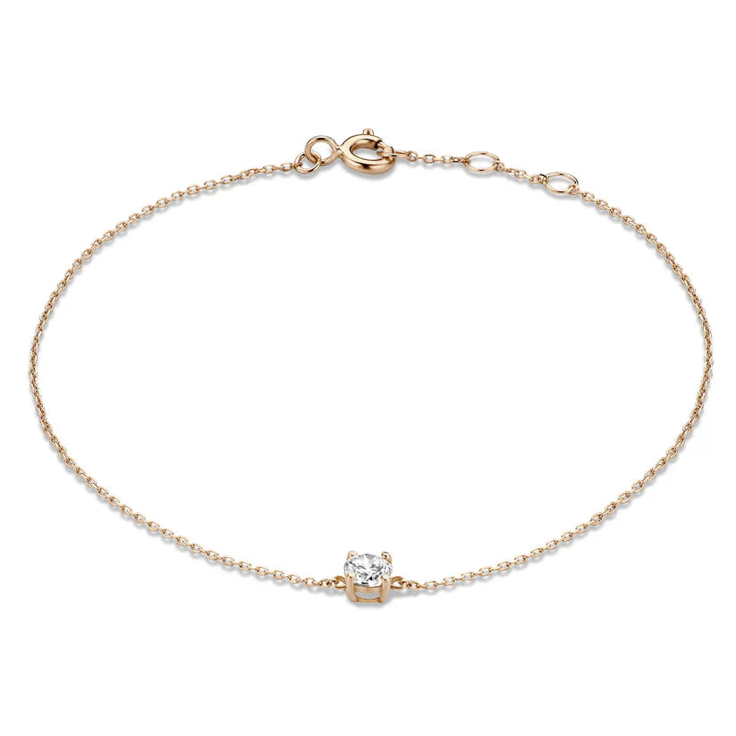 Cléa Pulsera con Piedra de Moissanita | Oro