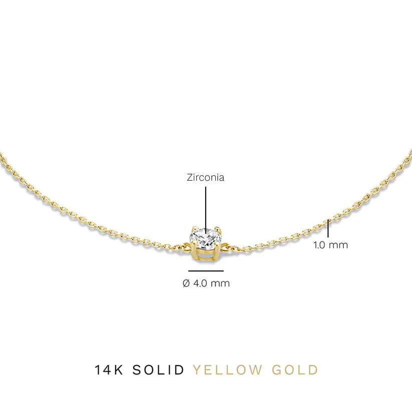 Cléa Pulsera con Piedra | Oro Blanco