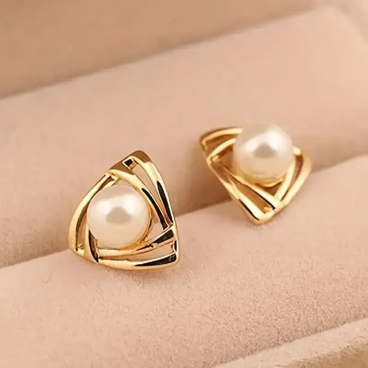 Aretes de Perla y Oro Exquisitos | Oro