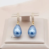 Aretes Rocío de Océano Azul | Oro