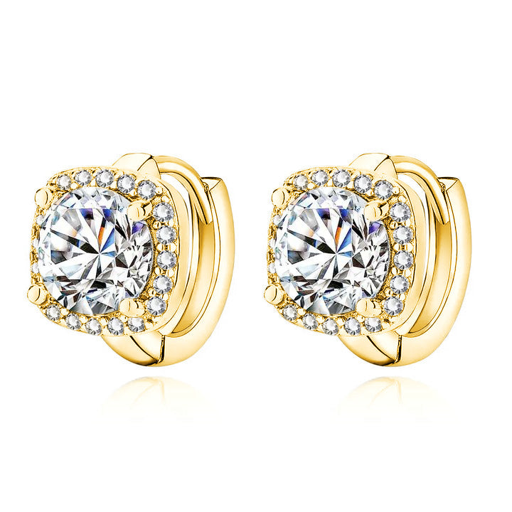 Nadine Aretes Cuadrados | Oro