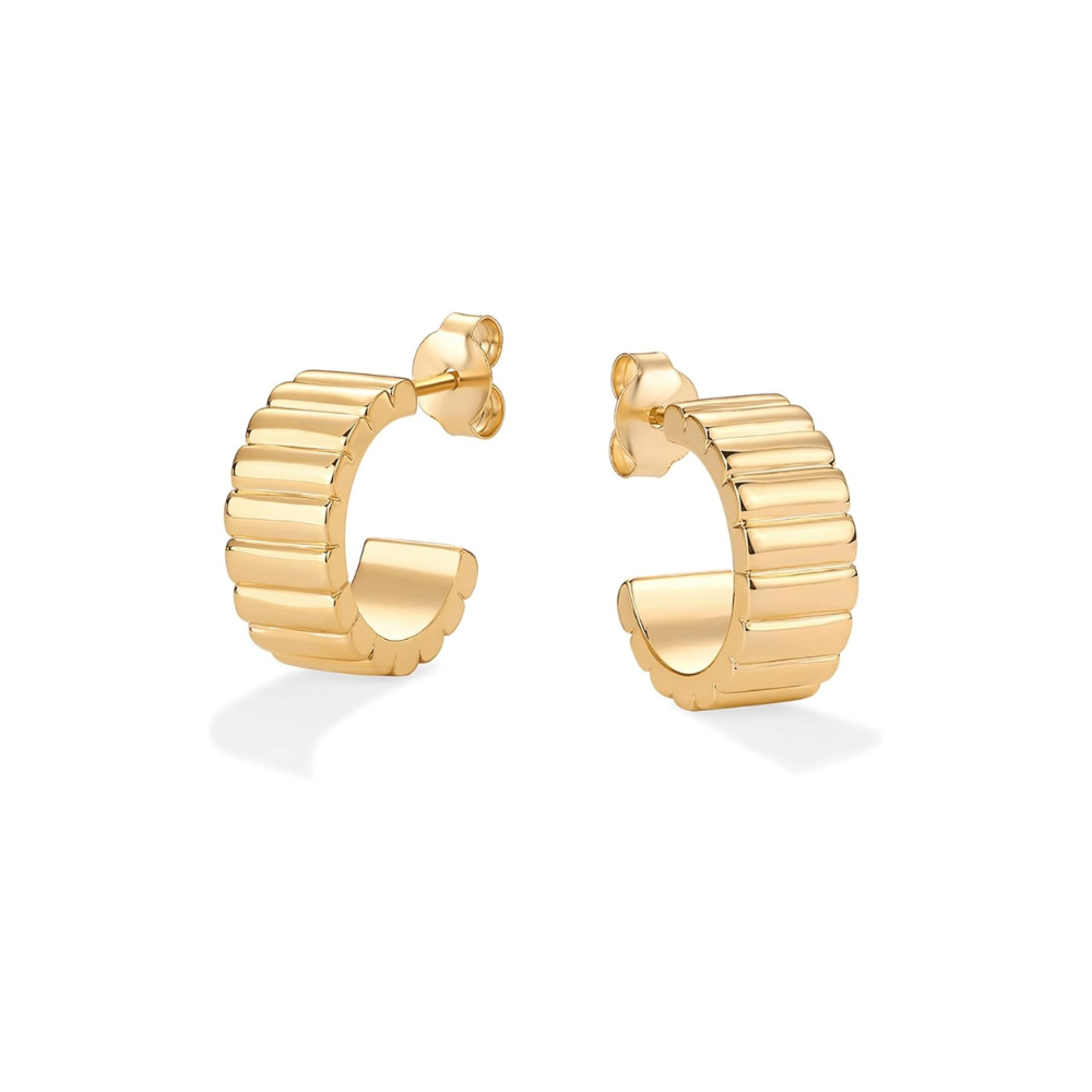 Aretes de Relieve Clásico | Oro