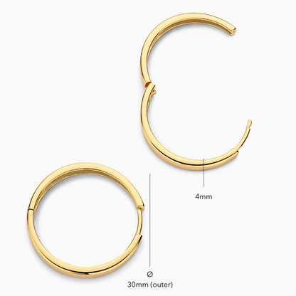Gia Aretes de Argolla Statement | Oro