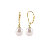 Aretes Colgantes de Perla | Oro