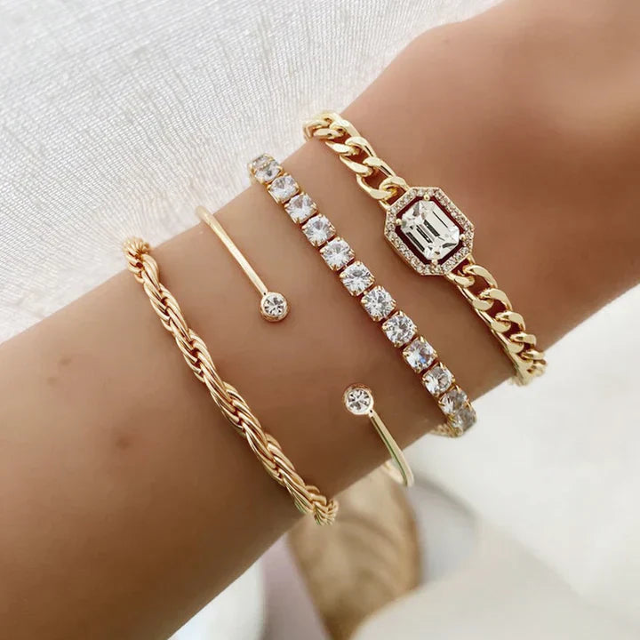 Domitia Calvina Set de Pulseras | Oro