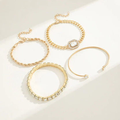 Domitia Calvina Set de Pulseras | Oro Blanco